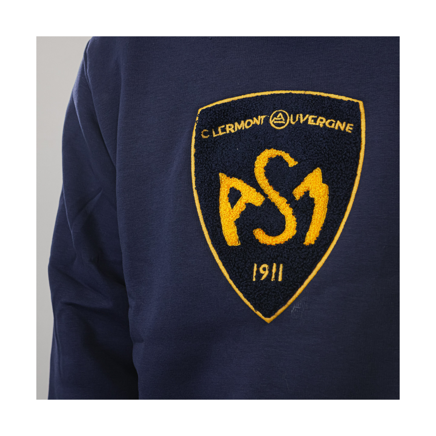 Pull Sweat Asm Clermont Sweat à Col Rond Homme Logo Bouclette ASM