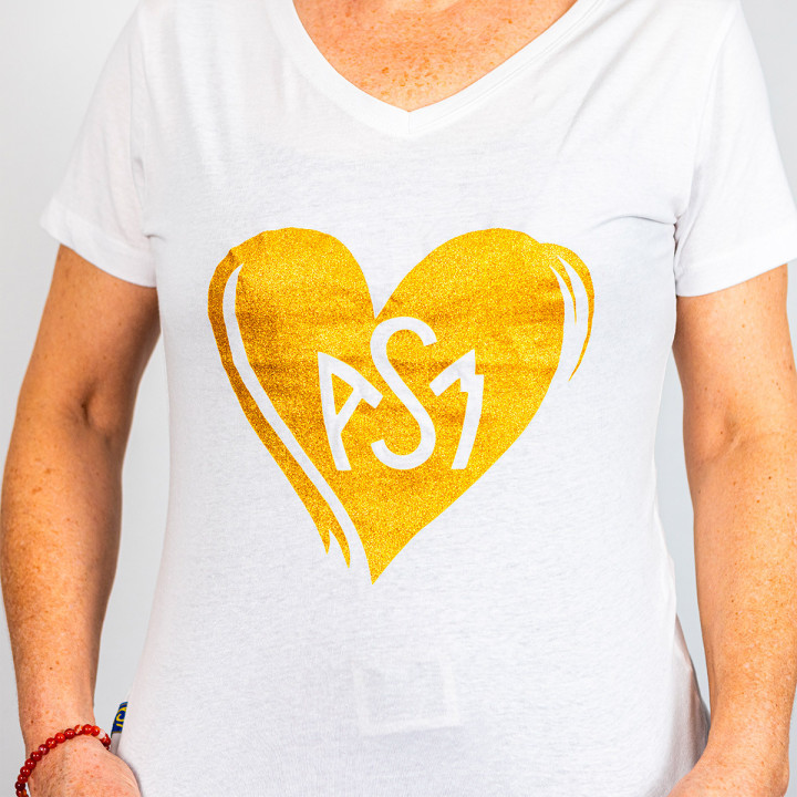 T-shirt femme Chic Coeur ASM Clermont