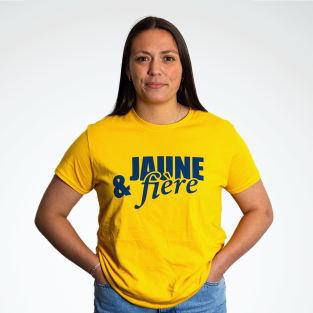 T-shirt Femme Jaune et Fière