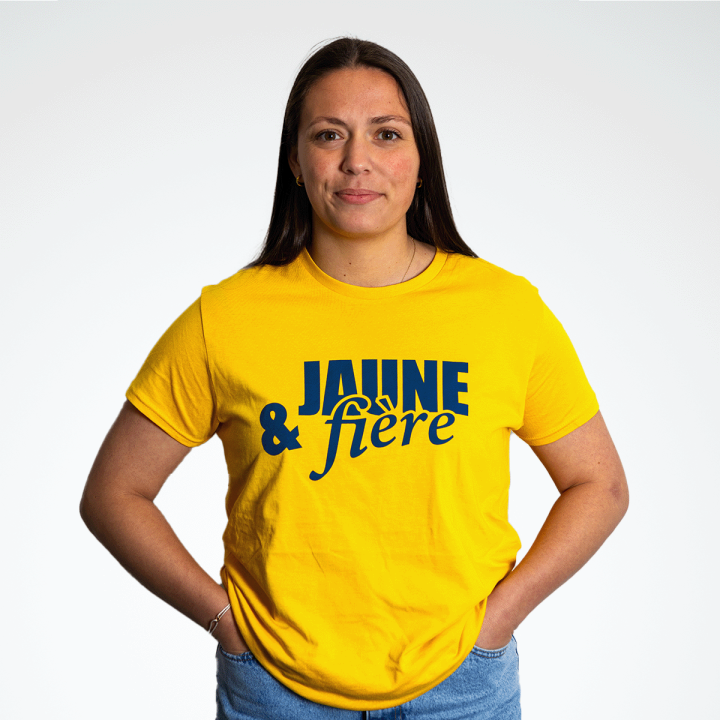 Tee-shirt Femme Jaune et Fière