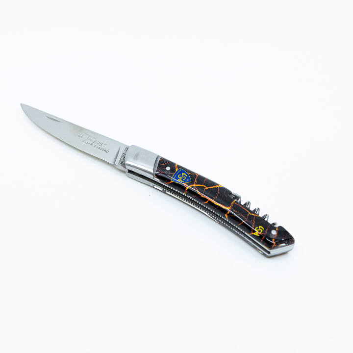 Couteau LE THIERS® avec un manche en résine et tire-bouchon