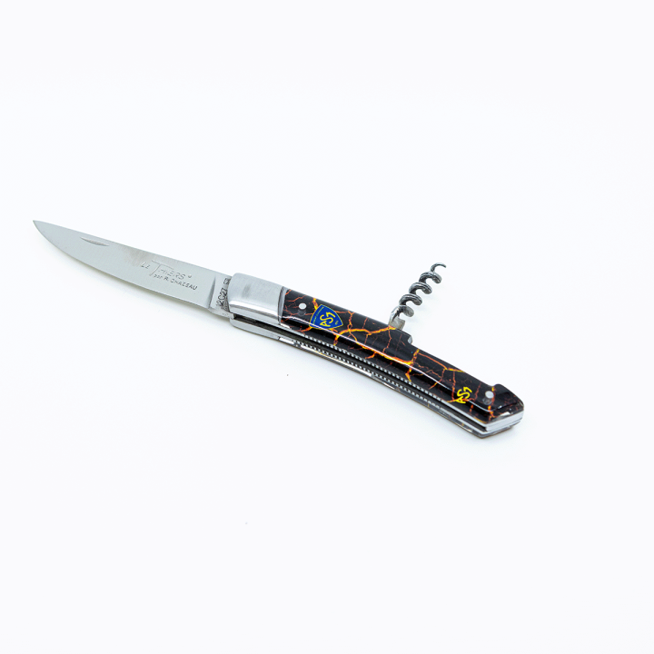 Couteau LE THIERS® avec un manche en résine et tire-bouchon