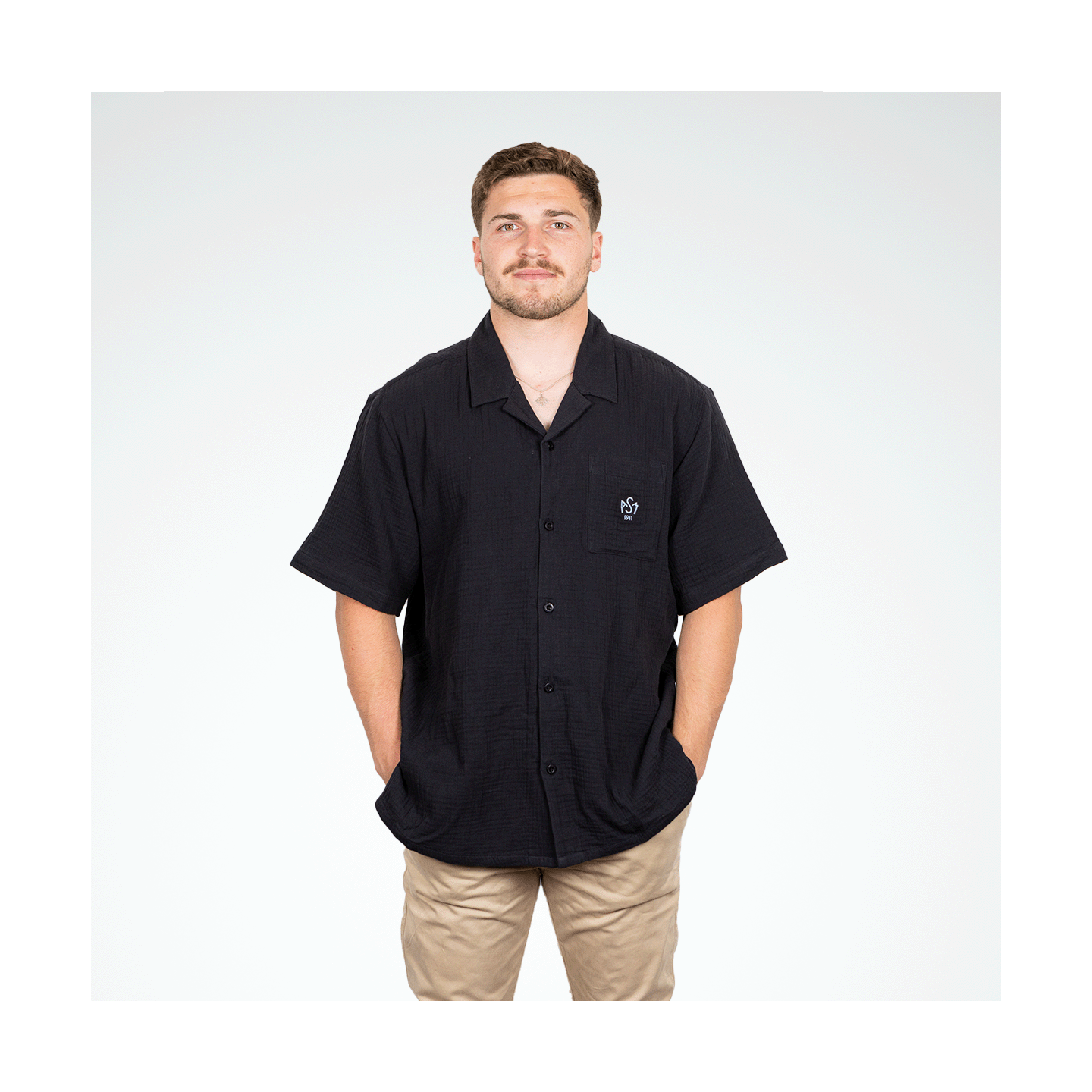 Chemise Homme Affliction - Manches Courtes, Noir - Taille XL - Occasion Très Bon état