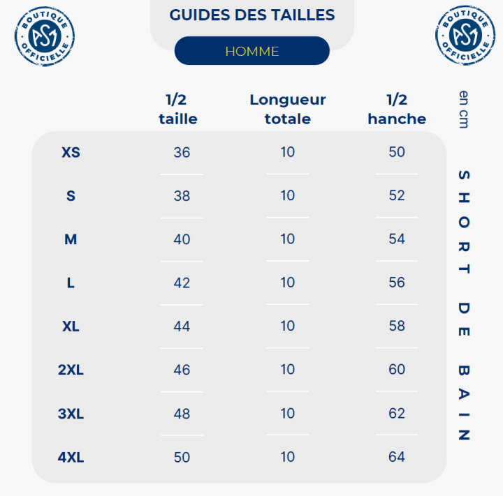 Short de bain homme Monza ASM Clermont