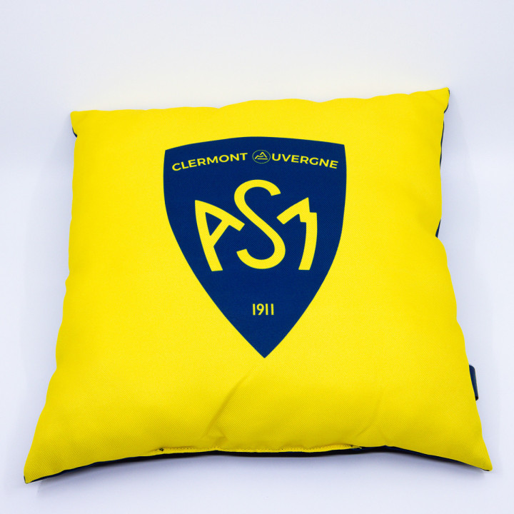 Coussin Jaune et Bleu ASM Clermont